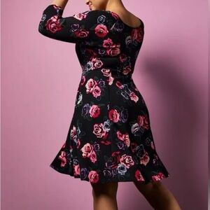 Torrid Betsey Johnson Rose print Ponte Skater Dress